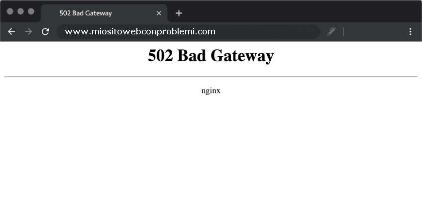 Come correggere errore 502 Bad Gateway - assistenza siti web